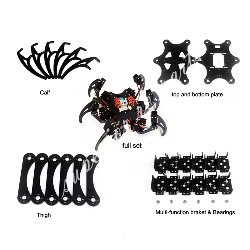 Diy Kit Elektronik - Aluminiowy wspornik pająka Hexapod z 18